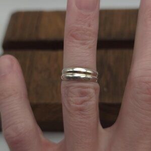 Size 5 Sterling Silver Single Line Bright Toe Ring A1430